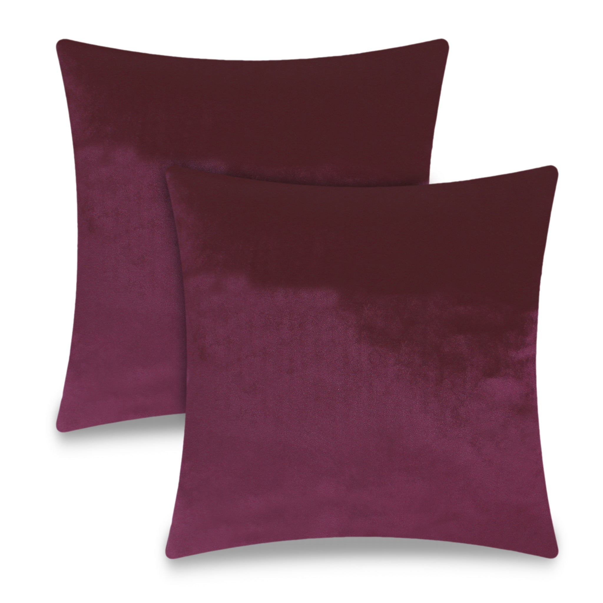 Set of 2 Velvet Throw Pillow Covers Solid Color Decorative Pillow Covers Home Decor Cushion Cover for Sofa Couch Chair Bed 45x45 cm 18x18 In