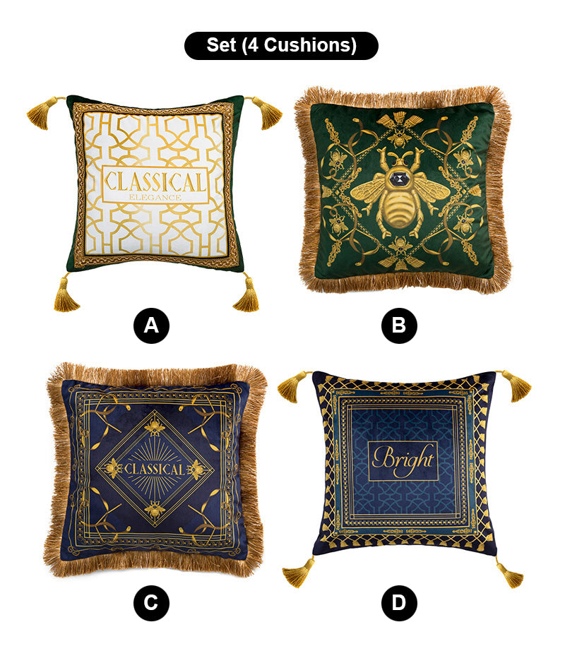 Luxury Cushion Cover Pillow Case European Embroidery Cushions Sofa Seat  Pillows