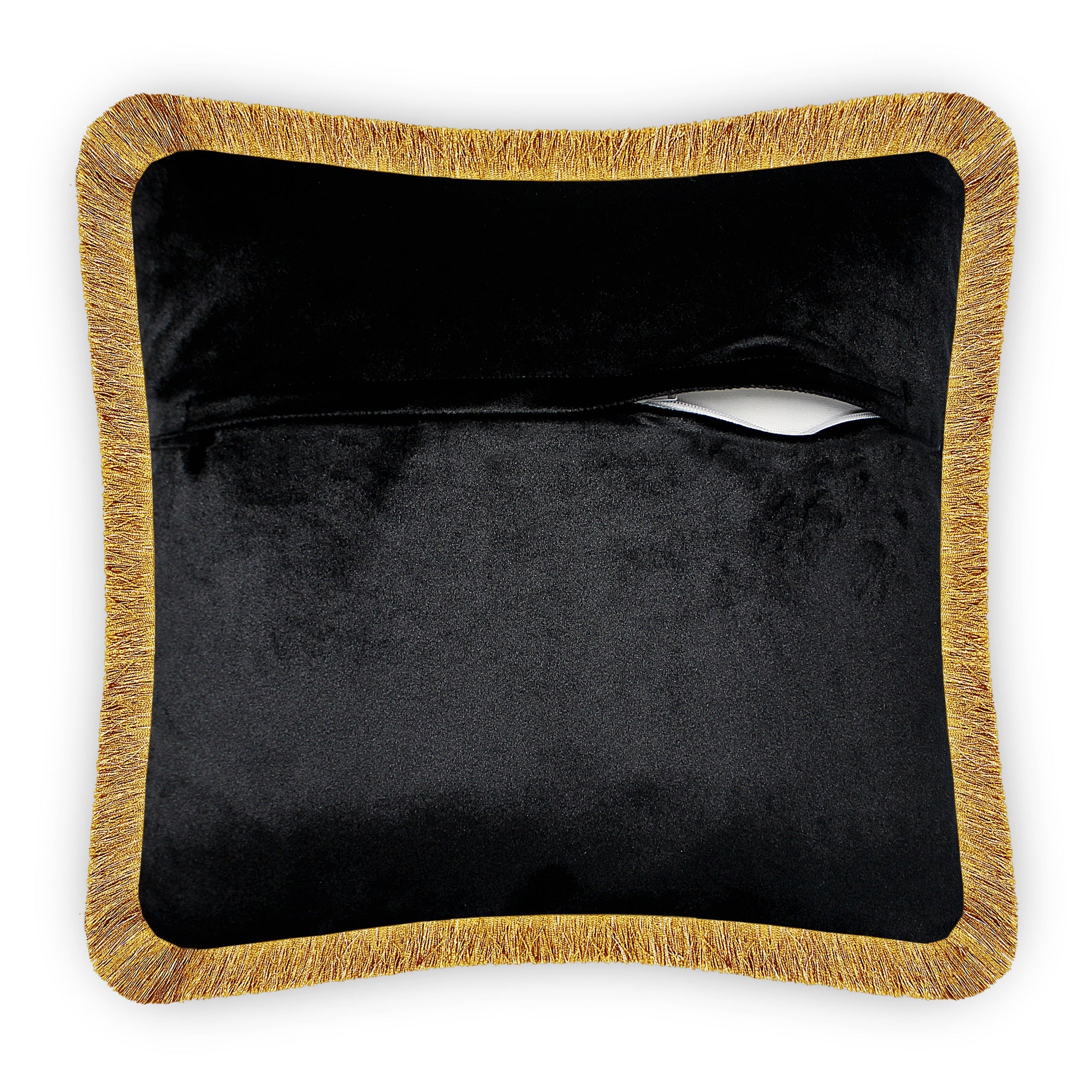 Black Velvet Cushion Cover Embroidery Imitated Geometric Decorative Pillow Cover Modern Home Decor Throw Pillow for Sofa Chair Bedroom 45x45 cm 18x18 In