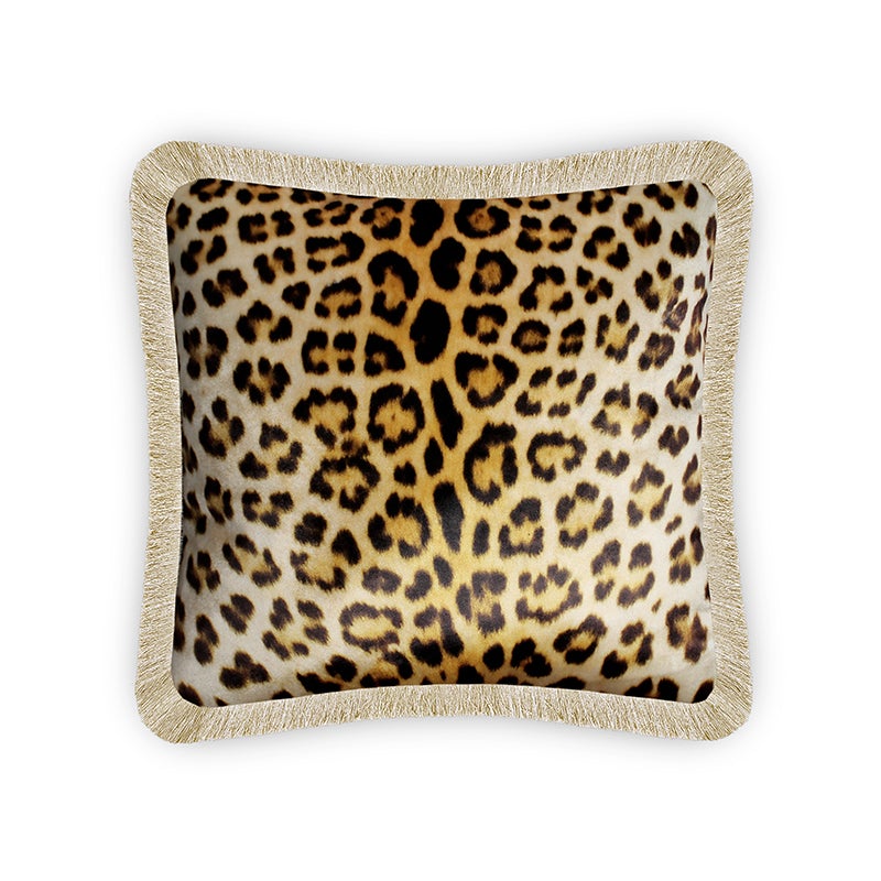  Velvet Cushion Cover Exotic Animal Skin Decorative pillowcase Home Decor Leopard Skin Décor Throw Pillow for Sofa Chair Bedroom Living Room Multi Color 45x45cm (18x18 Inches)