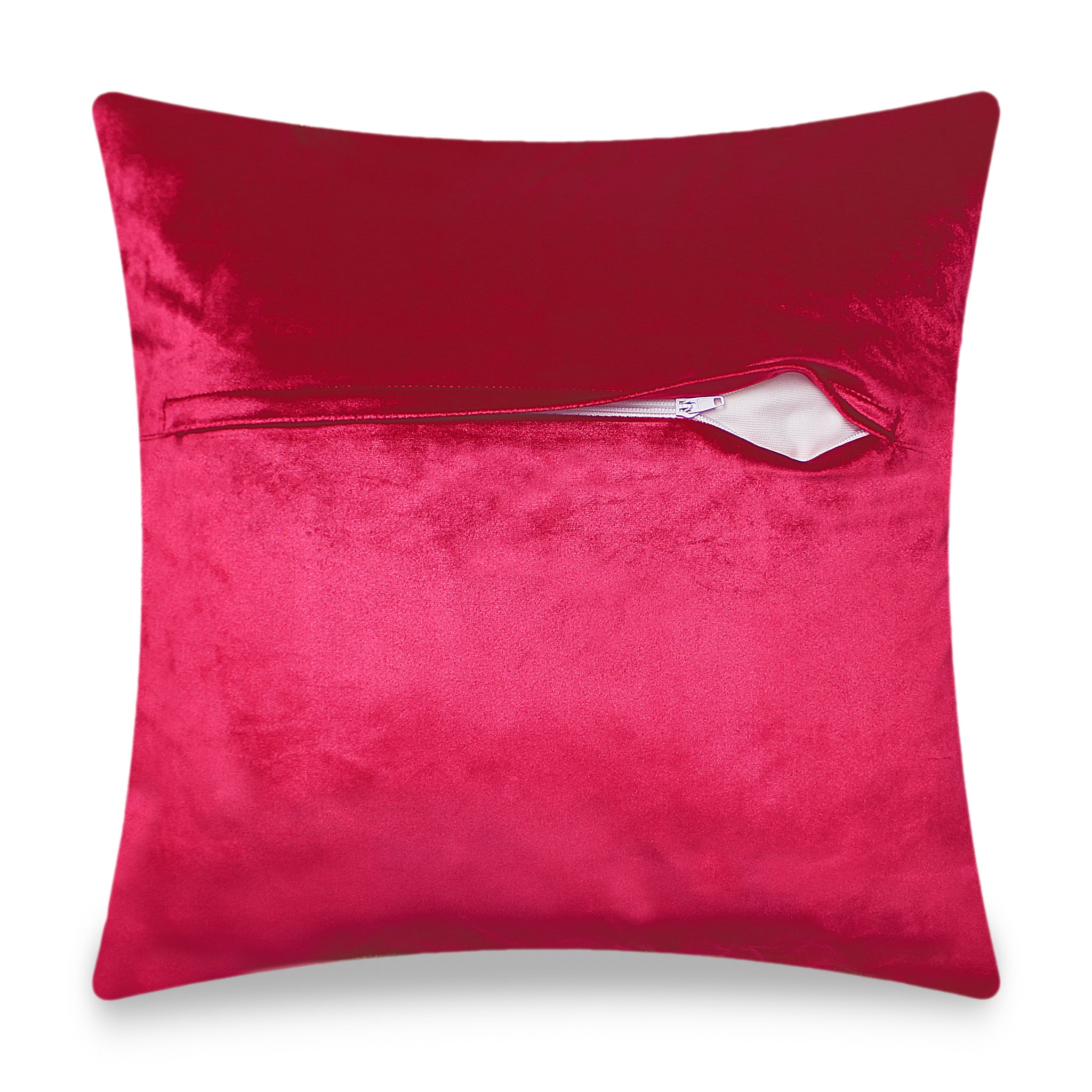 Red Velvet Cushion Cover Kitten on Flowers Decorative Pillowcase Modern Home Decor Throw Pillow for Sofa Chair 45x45 cm 