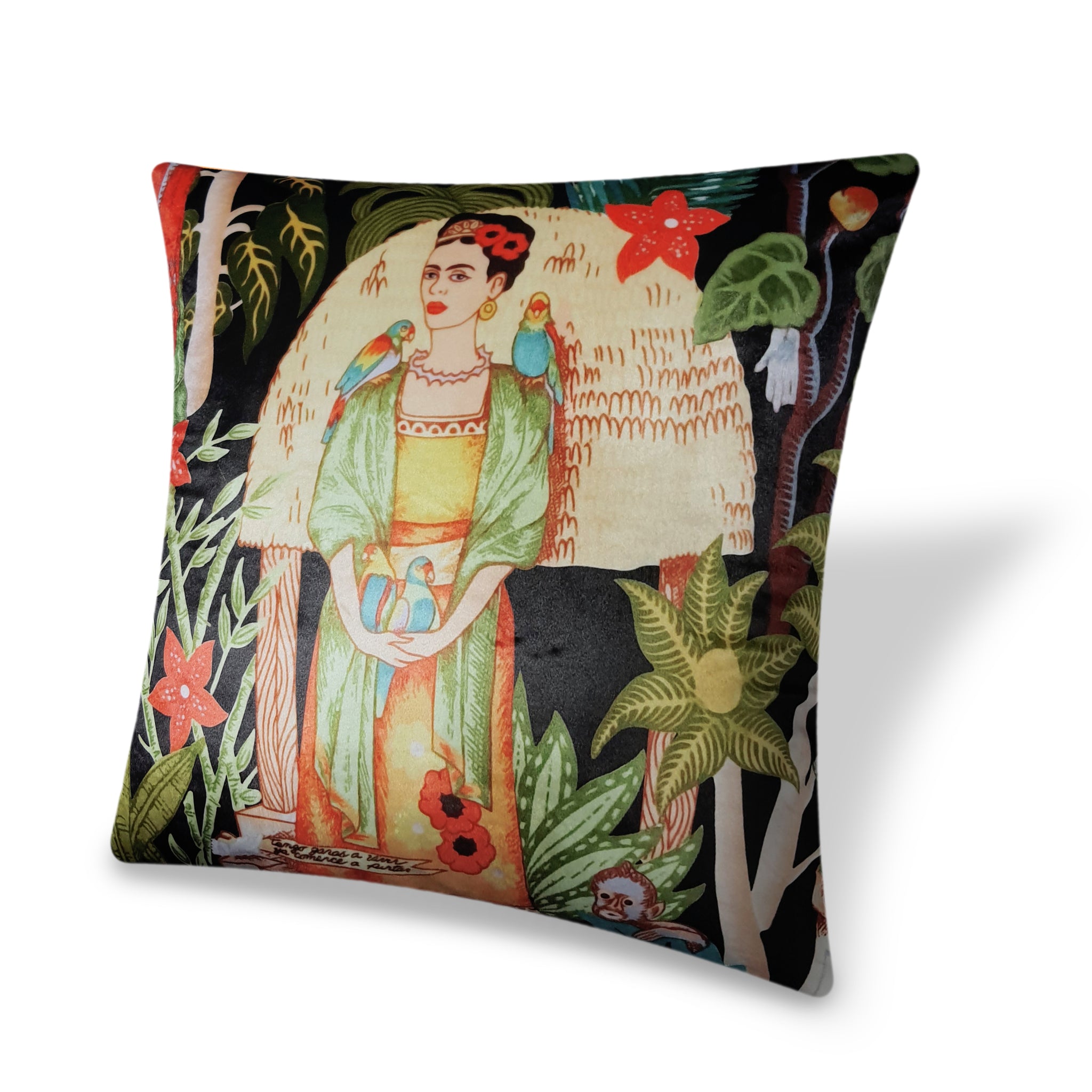  Velvet Cushion Cover Frida Kahlo and Jungle Decorative Pillowcase Home Decor Throw Pillow for Sofa Chair 45x45 cm 2