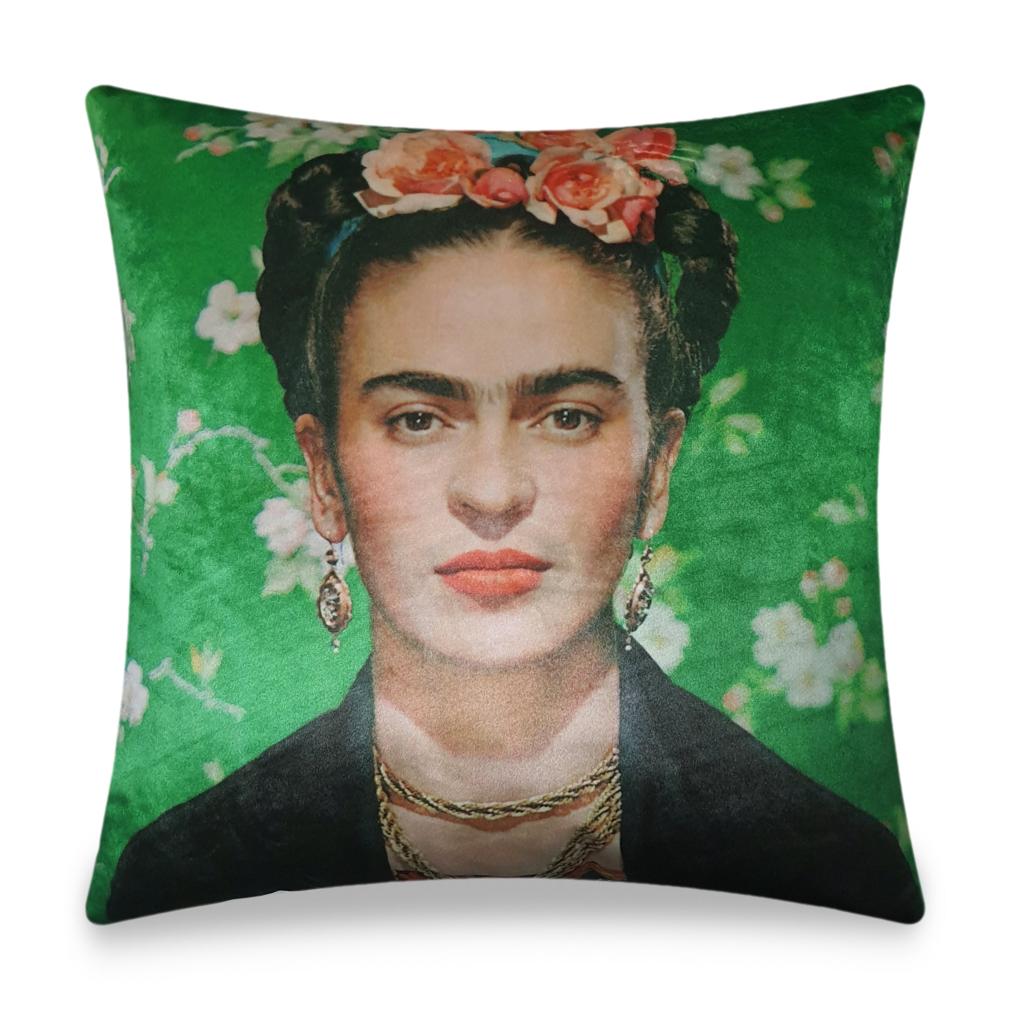 Velvet Cushion Cover Frida Kahlo and Floral Decorative Pillowcase Home Decor Throw Pillow for Sofa Chair 45x45 cm 6