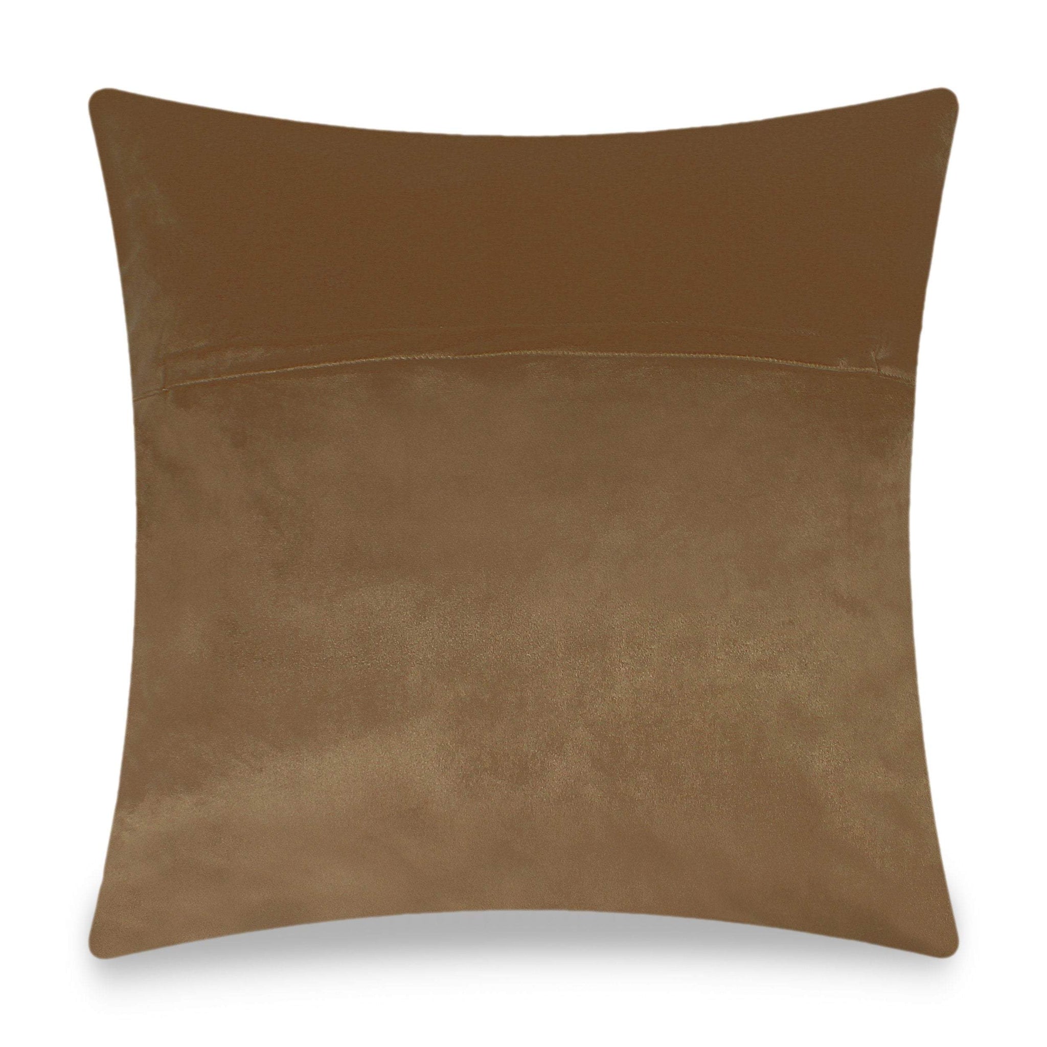 Brown Luxury Baroque Style Decorative Embroidered Cushion Cover Velvet Pillow Case Home European Sofa Throw Pillow