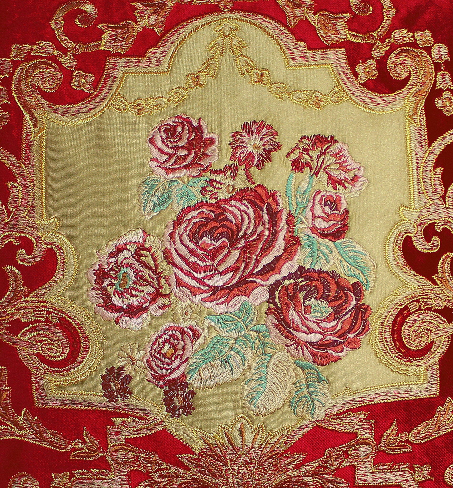 Baroque Rose Decorative Cushion Cover - Vellato Tex