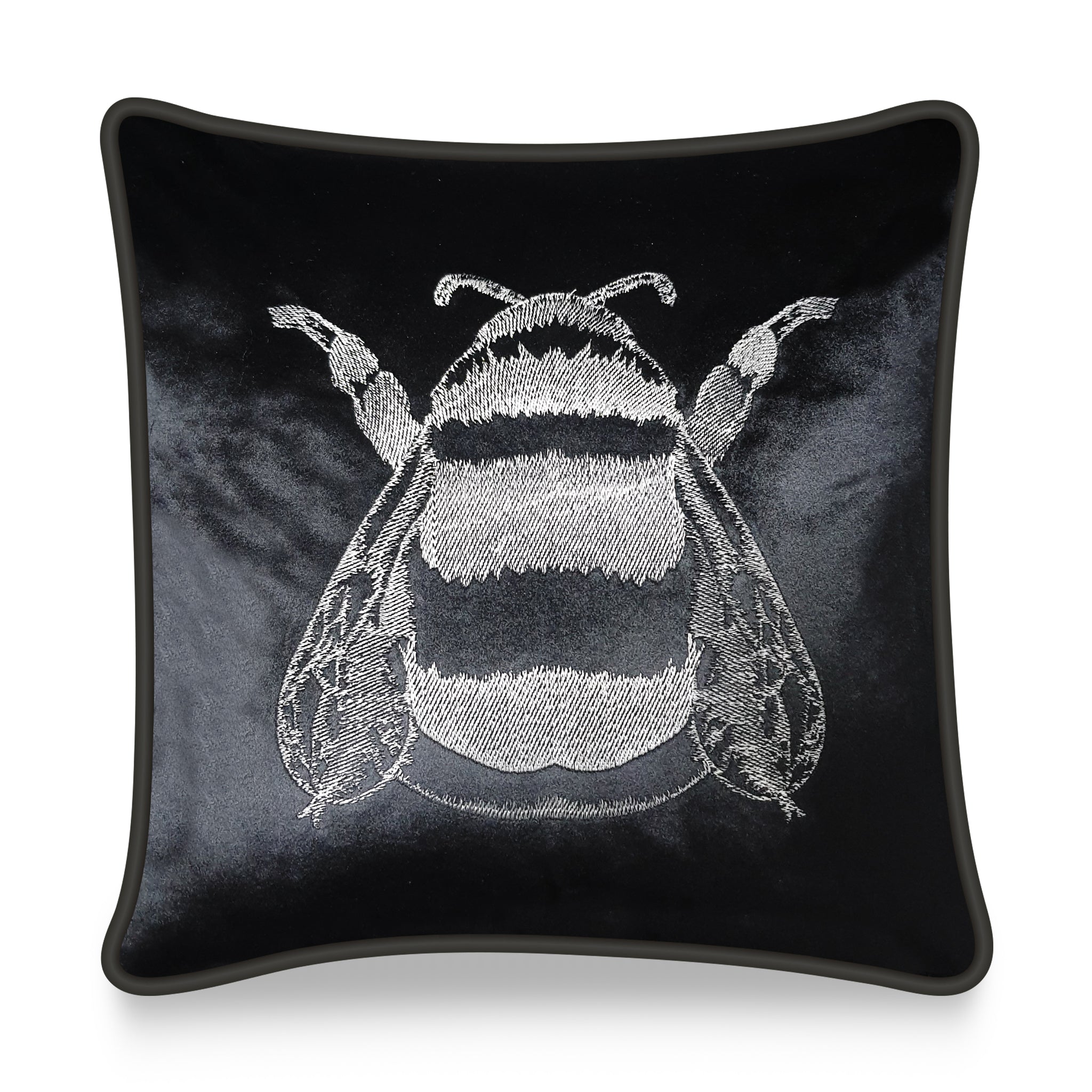  Velvet Cushion Cover Modern Fat Bee Embroidery Decorative Pillowcase Home Decor Throw Pillow for Sofa Chair Living Room 45x45 cm 