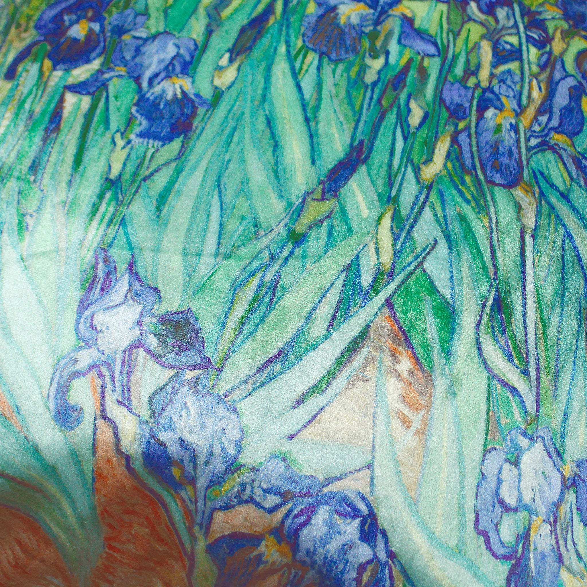 Velvet Cushion Cover Vincent Van Gogh's Irises Paint Decorative Pillow Cover Home Decor Throw Pillow for Sofa 45x45 cm 18x18 In