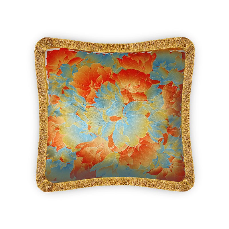 Velvet Cushion Cover Abstract Floral Decorative Pillow Cover Modern Home Decor Throw Pillow for Sofa Chair Couch Bedroom 45x45 cm 18x18 In