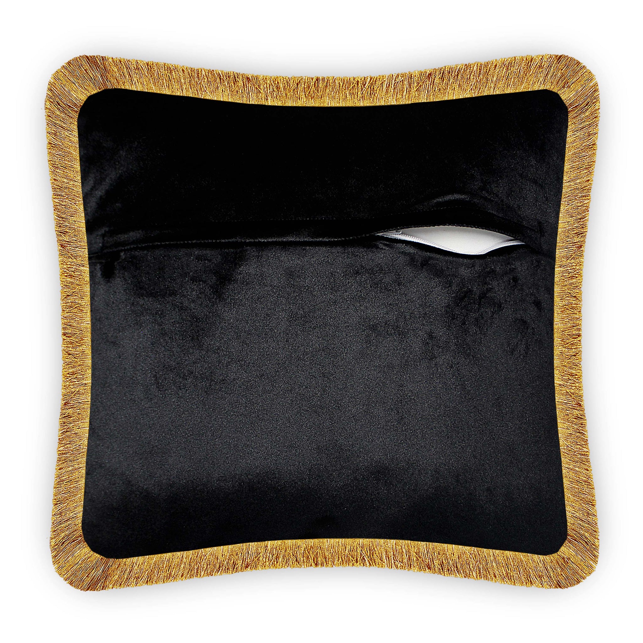 Black Velvet Cushion Cover Ethnic Thailand Geometric Decorative Pillowcase Modern Home Décor Throw Pillow for Sofa Chair Couch Bedroom 45x45 cm 18x18 In