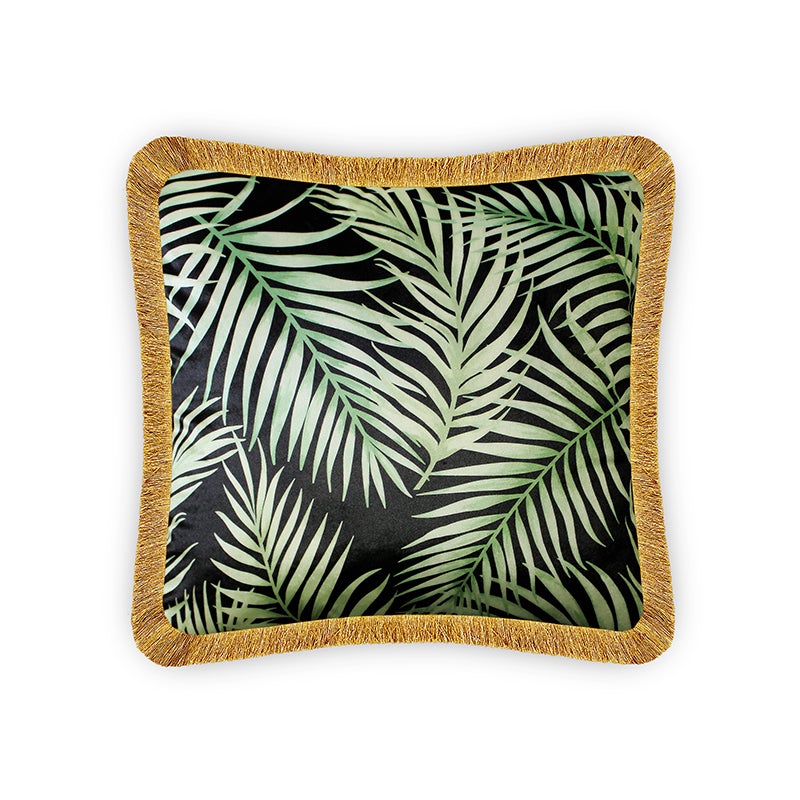 Green Velvet Cushion Cover Exotic Peacock Feather Decorative Pillowcase Modern Home Décor Throw Pillow for Sofa Chair Couch Bedroom 45x45 cm 18x18 In
