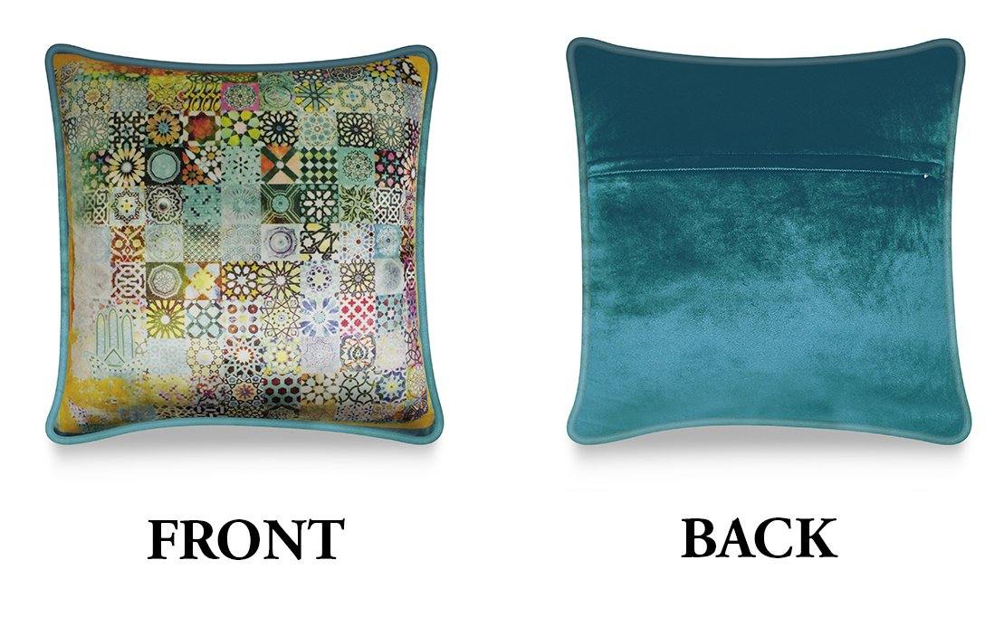 Abstract Arabesque Geometric Decorative Cushion Cover - Vellato Tex