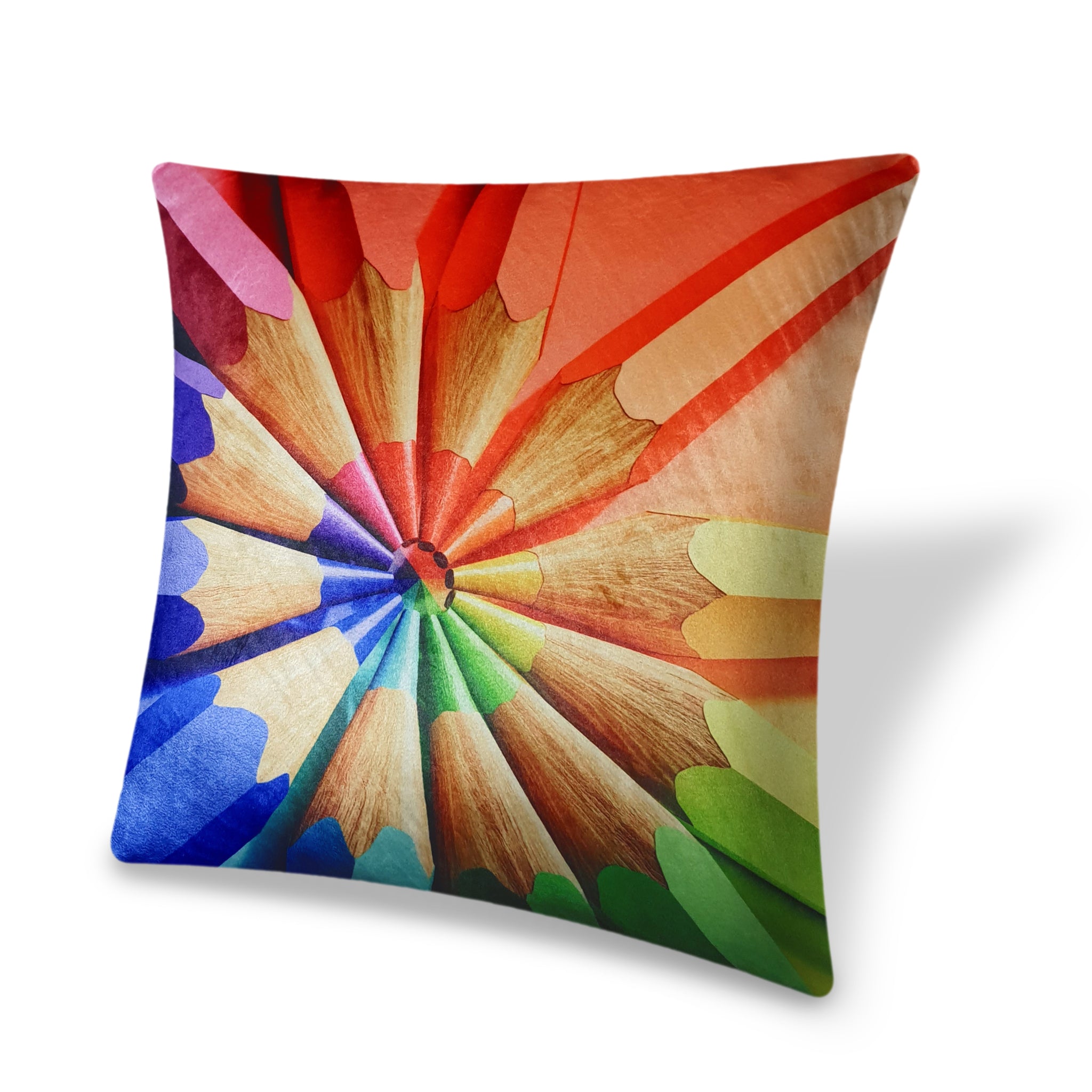 Colorful Velvet Cushion Cover 3D illustration Pencil Decorative Pillowcase Modern Home Decor Throw Pillow for Sofa Chair 45x45 cm 