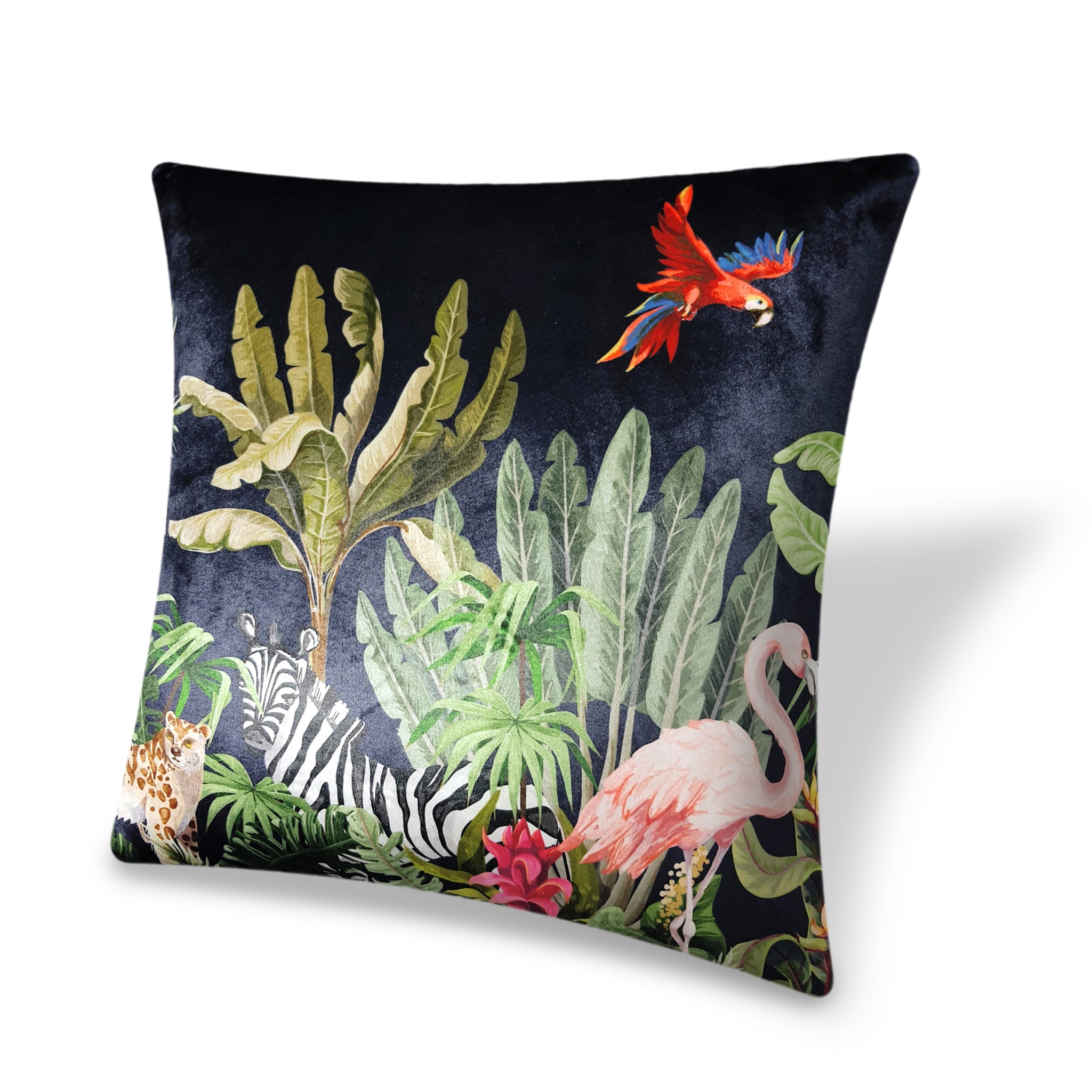  Velvet Cushion Cover Animals in Jungle Decorative Pillowcase Modern Home Decor Throw Pillow for Sofa Chair 45x45 cm 