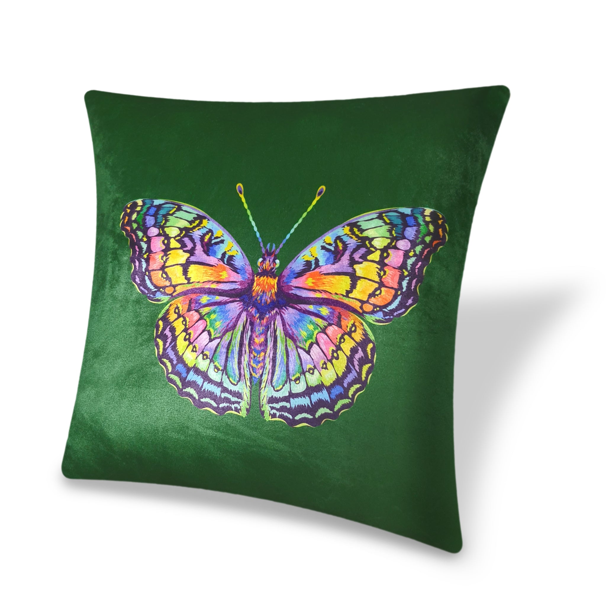  Velvet Cushion Cover Colorful Butterfly Decorative Pillowcase Modern Home Decor Throw Pillow for Sofa Chair 45x45 cm 