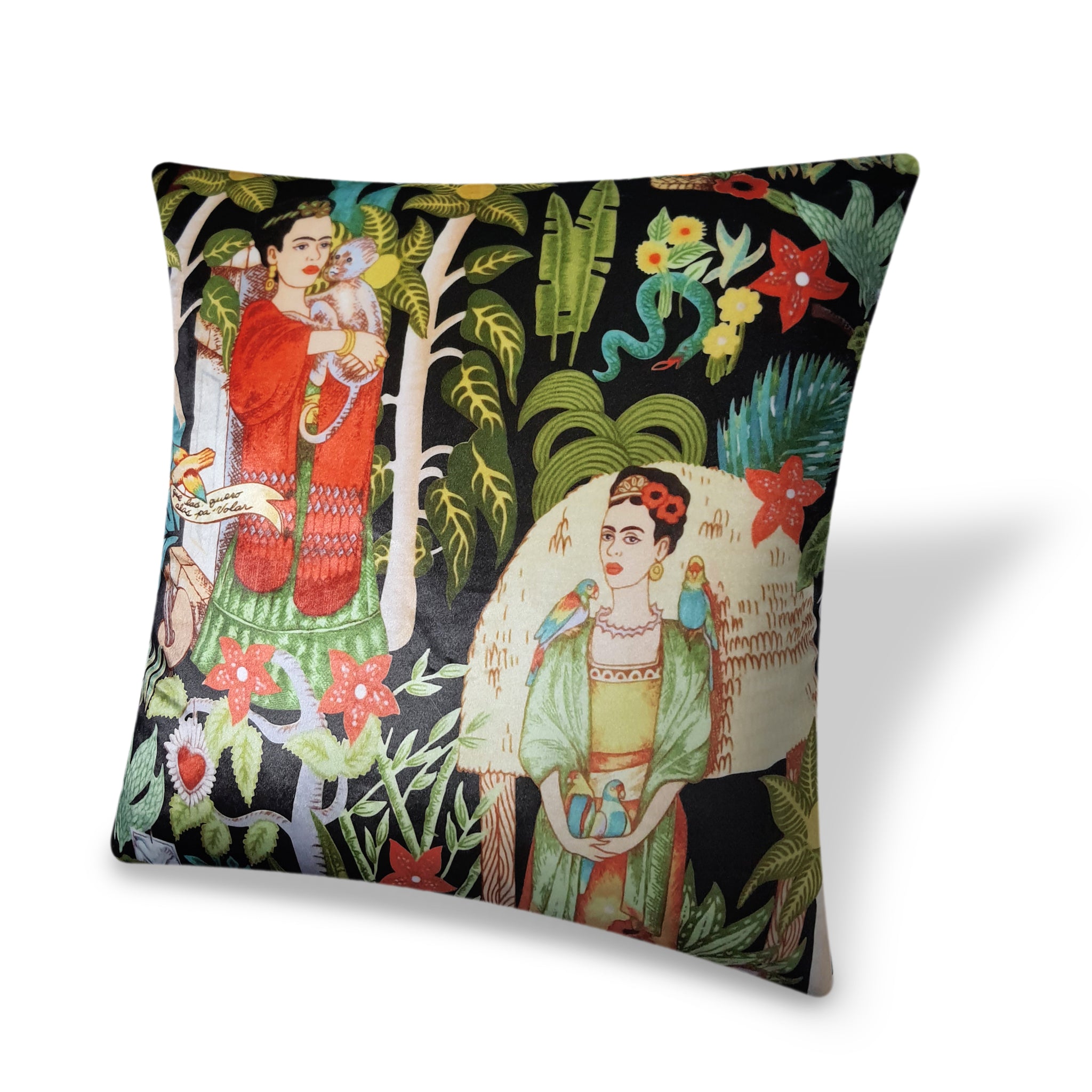  Velvet Cushion Cover Frida Kahlo and Jungle Decorative Pillowcase Home Decor Throw Pillow for Sofa Chair 45x45 cm 3