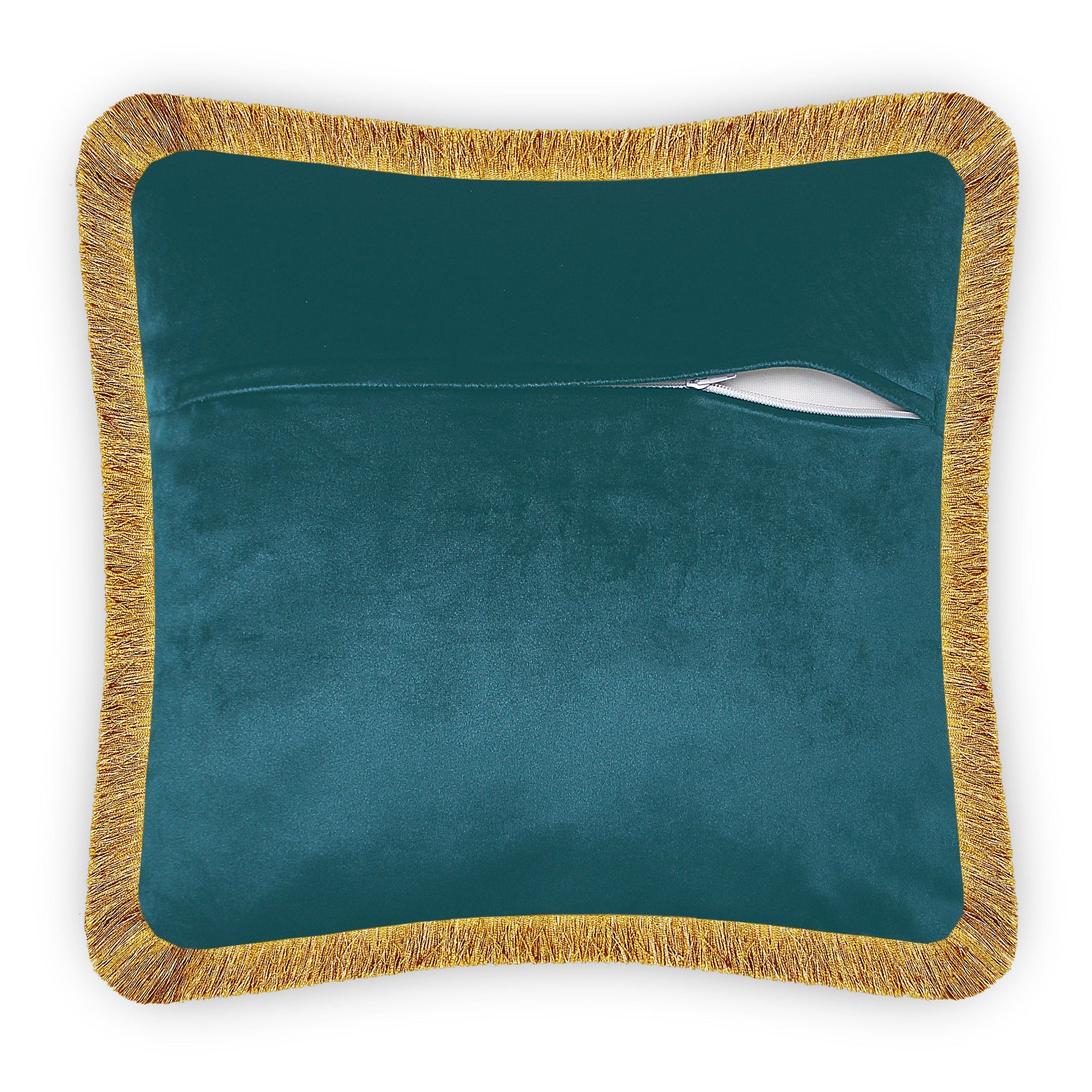  Cushion Cover Velvet Decorative Pillow Cover Home Decor Horse Embroidery Throw Pillow for Sofa Chair Bedroom Living Room Teal 45x45 cm (18x18 Inches).