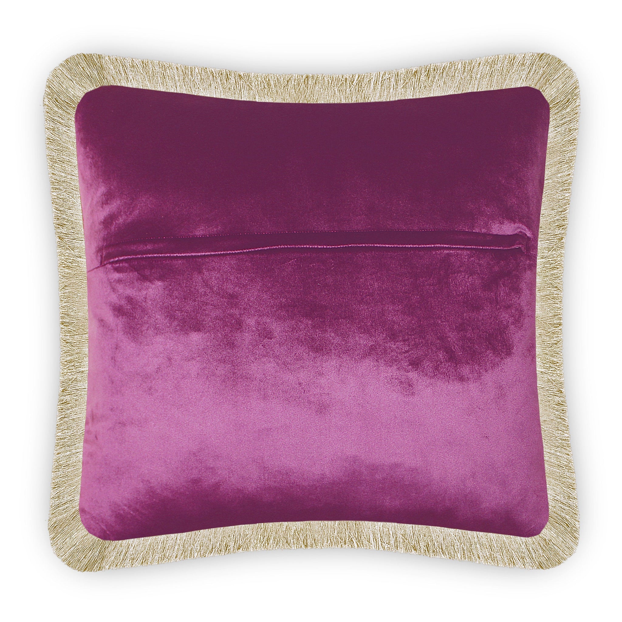  Velvet Cushion Cover Baroque Horse Decorative pillowcase Classic Motif Décor Throw Pillow for Sofa Chair Bedroom Living Room Fuchsia 45x45cm (18x18 Inches)