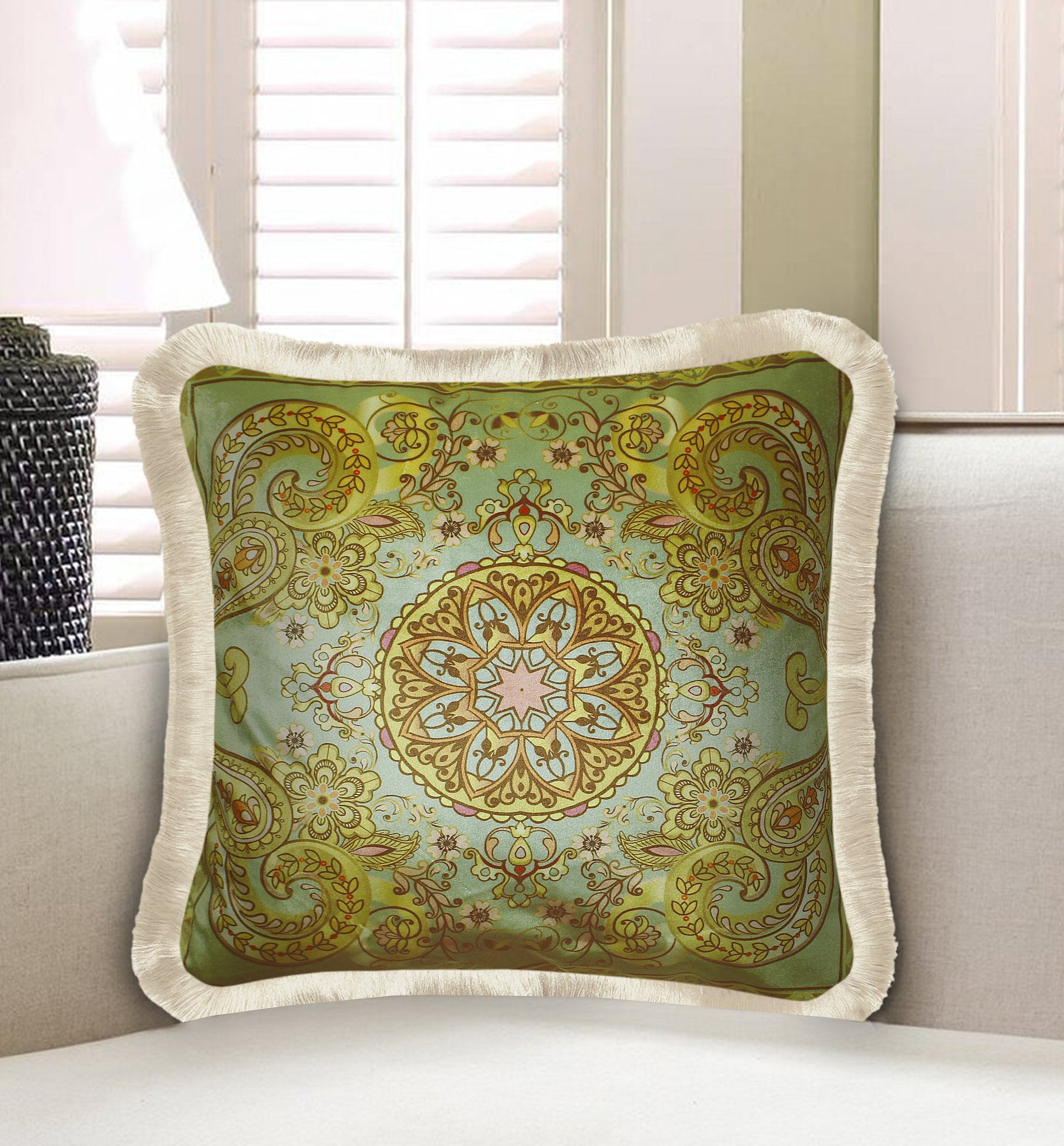 High End Luxury Designer Velvet Floral 'amaranth' Handmade Cushion Cover  Interior Decorative 