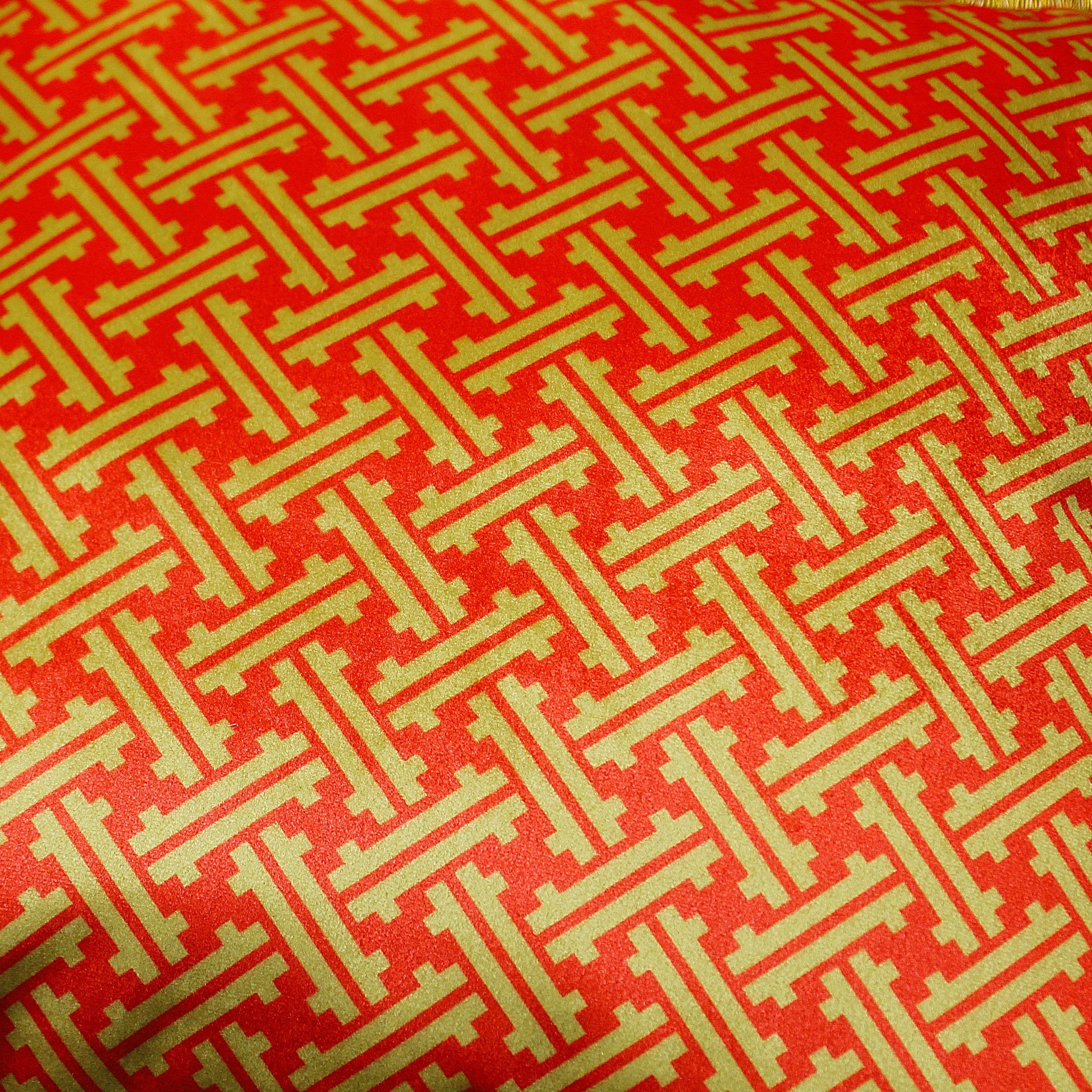 Red Velvet Cushion Cover Classic Tile Geometric Decorative Pillowcase Home Decor Throw Pillow for Sofa Living Room 45x45 cm 18x18 In