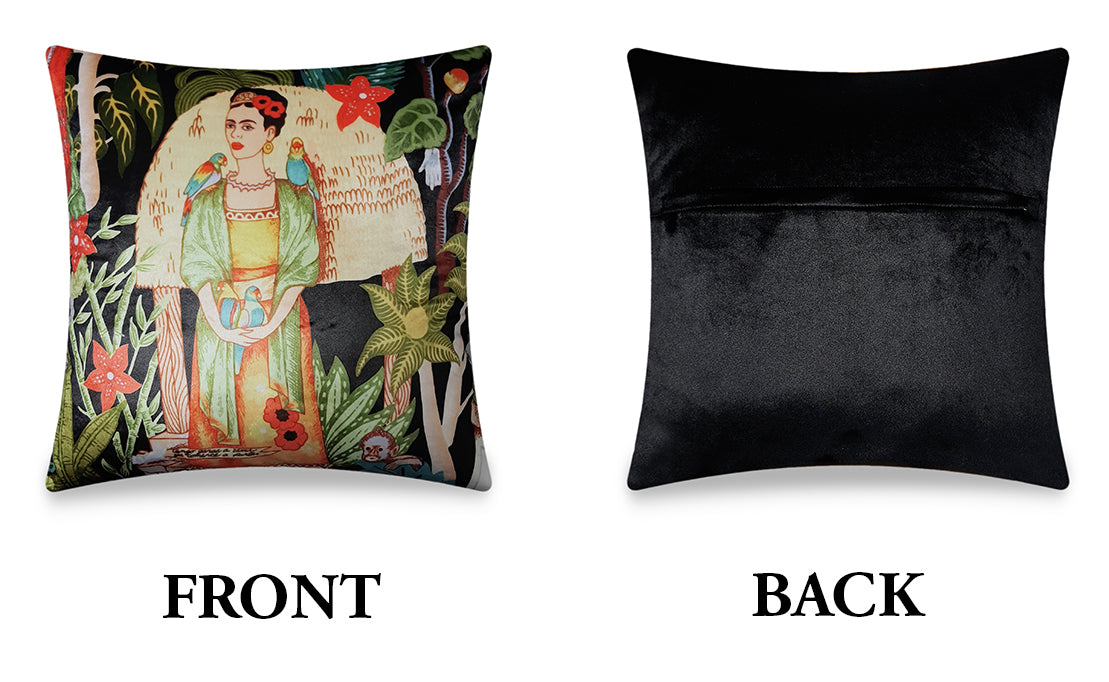  Velvet Cushion Cover Frida Kahlo and Jungle Decorative Pillowcase Home Decor Throw Pillow for Sofa Chair 45x45 cm 2
